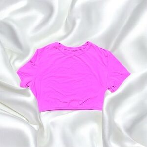 Pink SKIMS fits everyone crop top tee